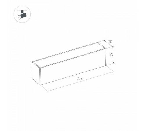 Светильник MAG-FLAT-25-L200-6W Day4000 (BK, 100 deg, 24V) (arlight, IP20 Металл, 3 года)  033238  Arlight