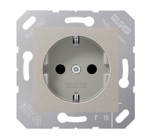 Штепсельная розетка SCHUKO 16А / 250В, пружинные зажимы; термопласт; платиново-серый; CD500  CD5120BFPG  Jung