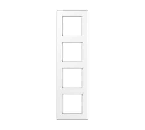 Рамка для вертикальной и горизонтальной установки, 4 поста; термопласт; белый; A550  A5584BFWW  Jung