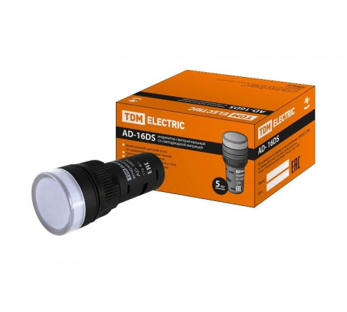 Лампа AD-16DS(LED)матрица d16мм белый 110В AC/DC   SQ0702-0065  TDM
