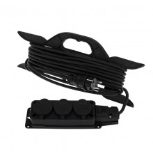 Удлинитель-шнур на рамке КГ 3х1.5, 10 м, 3 гнезда, морозостойкий, с/з, 16 А, 3500 Вт, IP44 (Сделано в России)  11-7080  REXANT