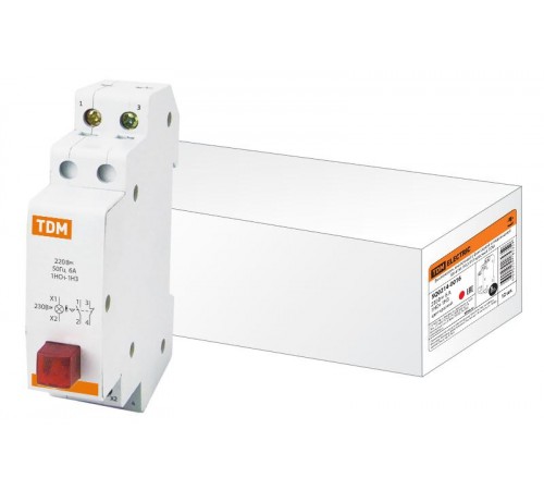 Выключатель кнопочный c фиксацией и индикацией ВК-47M 1НО;1НЗ красный   SQ0214-0016  TDM