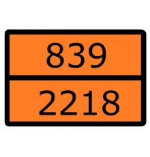 Знак для маркировки опасных грузов "Номер ООН 839/2218" ГОСТ Р 52290-2004 300х400 мм  an-7-839-2218  EKF