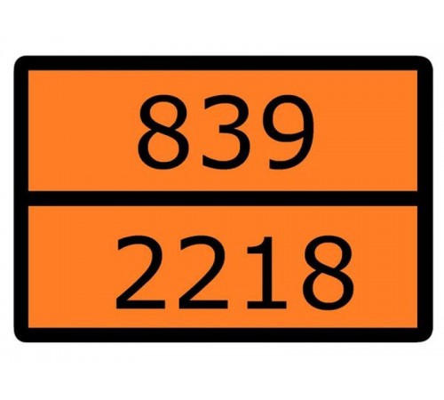 Знак для маркировки опасных грузов "Номер ООН 839/2218" ГОСТ Р 52290-2004 300х400 мм  an-7-839-2218  EKF