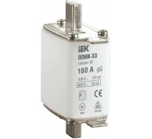 Плавкая вставка предохранителя ППНИ-33, габарит 00, 160А     DPP10-160  IEK