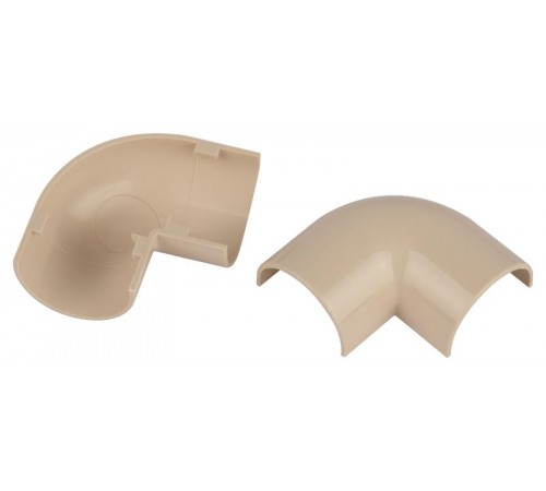 Поворот  T-90-KK-30-13-B на 90 градусов для полукруглого кабель-канала бежевый 30х13мм 2шт/комплект  Б0064954  ЭРА