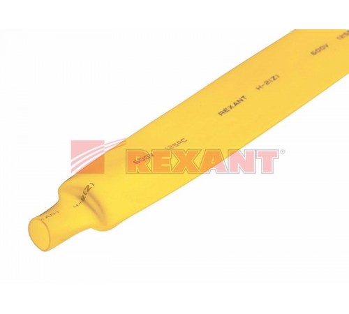 Термоусадка 20,0 / 10,0 мм, желтая (1м)  22-0002  REXANT