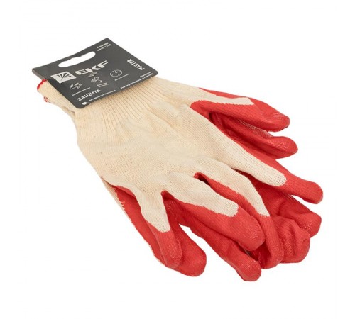 Перчатки рабочие ЗАЩИТА с одинарным латексным обливом (13 класс, 10 разм) EKF Master  pe13lt-10-mas  EKF