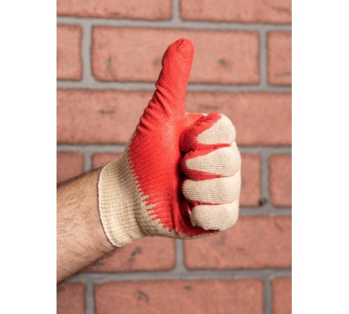 Перчатки рабочие ЗАЩИТА с одинарным латексным обливом (13 класс, 10 разм) EKF Master  pe13lt-10-mas  EKF