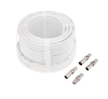 Набор с антенным телевизионным удлинителем для ТВ длиной 15 метров с F-разъемами и ТВ-переходниками REXANT 06-3091  REXANT