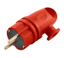 RPG16-21-442 Вилка угловая с/з, каучук 250В, 16A, IP44, серия Одри (В 16-002), красный  39253  STEKKER