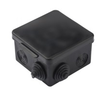 Коробка распределительная КМР-030-031 с крышкой (85х85х40) 7 мембр. вводов чёрная IP54  plc-kmr-030-031-b  EKF