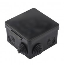 Коробка распределительная КМР-030-031 с крышкой (85х85х40) 7 мембр. вводов чёрная IP54  plc-kmr-030-031-b  EKF