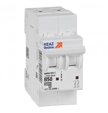 Выключатель автоматический двухполюсный OptiDin BM63-2B50-4,5-УХЛ3   329515  КЭАЗ