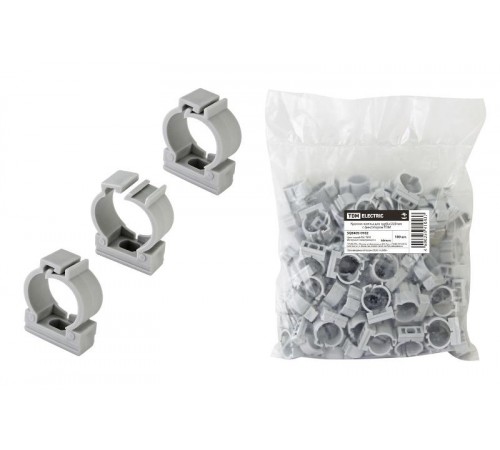 Крепеж-клипса для трубы D20 мм с фиксатором  SQ0405-0102  TDM