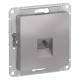 AtlasDesign Алюминий Розетка телефонная RJ11, механизм  ATN000381  SE