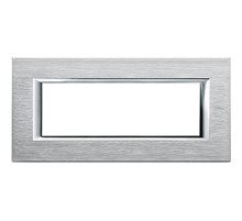 Axolute декоративные накладки прямоугольной формы, анодированные, цвет хром, на 6 модулей  HA4806CR  Legrand