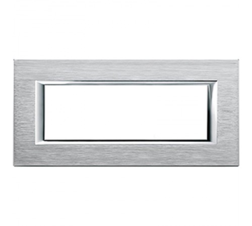 Axolute декоративные накладки прямоугольной формы, анодированные, цвет хром, на 6 модулей  HA4806CR  Legrand