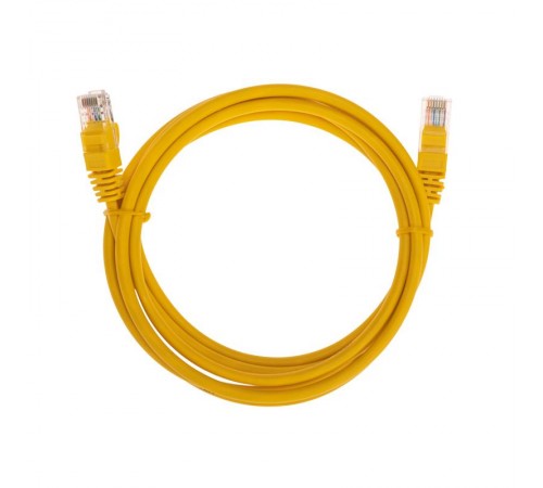 Патч-корд U/UTP, CAT 5e, RJ45-RJ45, 26AWG, LSZH, желтый, 2м REXANT  02-0105-2  REXANT