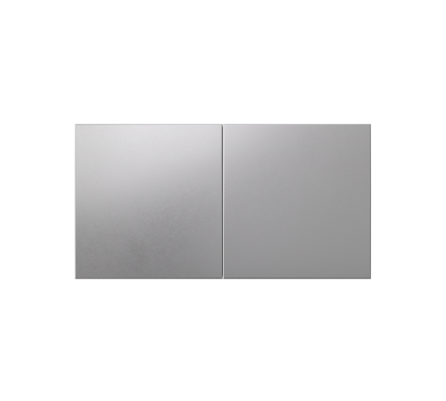 AtlasDesign Алюминий Розетка 2-ая с заземлением, со шторками, с крышкой, 16А, (в сборе с рамкой)  ATN000328  SE