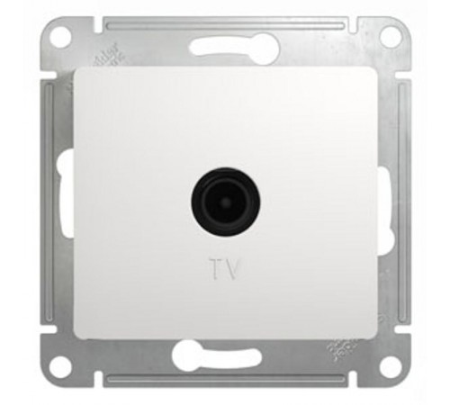 Glossa Белый TV Розетка проходная 4DB  GSL000192  SE