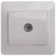 Glossa Белый TV Розетка проходная 4DB  GSL000192  SE