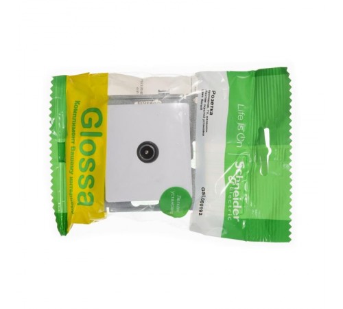 Glossa Белый TV Розетка проходная 4DB  GSL000192  SE