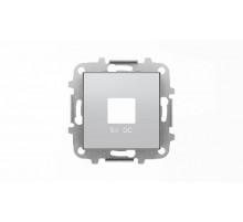 Накладка для механизмов зарядного устройства USB, арт.8185, серия SKY, цвет серебристый алюминий2CLA858500A1301 ABB