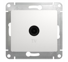 Glossa Белый TV Розетка проходная 4DB  GSL000192  SE