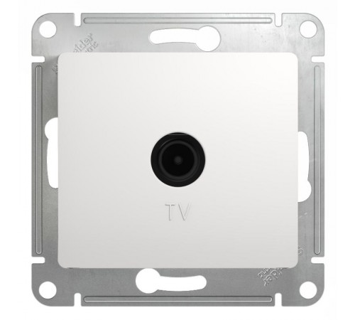 Glossa Белый TV Розетка проходная 4DB  GSL000192  SE