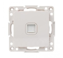 Стокгольм Механизм Розетки Phone 1-местной белый PROxima  EYT01-034-10  EKF