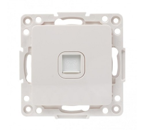 Стокгольм Механизм Розетки Phone 1-местной белый PROxima  EYT01-034-10  EKF