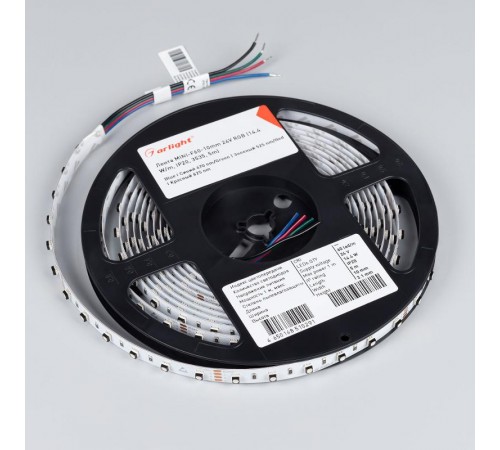 Лента светодиодная MINI-F60-10mm 24V RGB (14.4 W/m, IP20, 3535, 5m) (arlight, Открытый)  022718(2)  Arlight