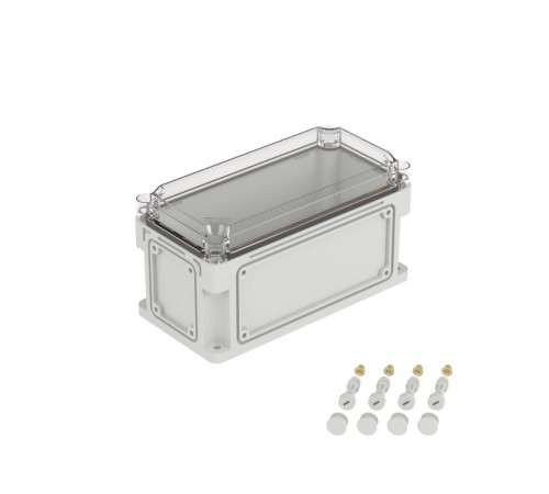 Корпус пластиковый RAM box IP67 300х150х160 мм (высота крышки 35) стенка с выбивными фланцами прозрачная крышка  531311  DKC
