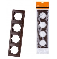 Рамка 4-х постовая вертикальная венге "Лама"  SQ1815-0435  TDM