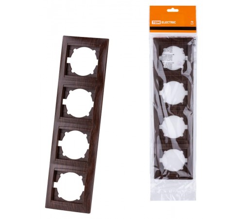 Рамка 4-х постовая вертикальная венге "Лама"  SQ1815-0435  TDM