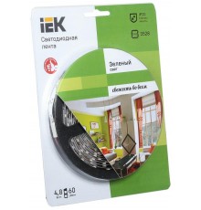 Лента светодиодная LSR-3528G60-eco 4,8Вт 12В зеленый IP20 5м  LSR1-5-060-20-1-05  IEK