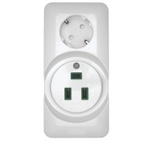 Blanca Белый О/У Розетка 2-ая для электроплит 32А+силовая 16А (в сборе)(опт.упак.)  RA32-211R-B  SE