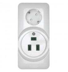 Blanca Белый О/У Розетка 2-ая для электроплит 32А+силовая 16А (в сборе)(опт.упак.)  RA32-211R-B  SE