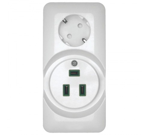 Blanca Белый О/У Розетка 2-ая для электроплит 32А+силовая 16А (в сборе)(опт.упак.)  RA32-211R-B  SE