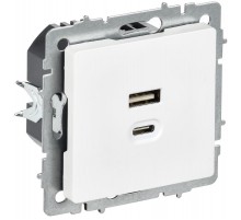 BRITE Роз. USB A+C 45Вт высокоск. зар. РЮ11-2-БрАБ а/б  BR-U22-045-K91  IEK
