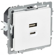 BRITE Роз. USB A+C 45Вт высокоск. зар. РЮ11-2-БрАБ а/б  BR-U22-045-K91  IEK