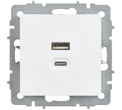 BRITE Роз. USB A+C 45Вт высокоск. зар. РЮ11-2-БрАБ а/б  BR-U22-045-K91  IEK