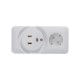 Blanca Белый О/У Розетка 2-ая для электроплит 32А+силовая 16А (в сборе)(опт.упак.)  RA32-211R-B  SE