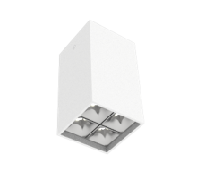 Светодиодный светильник DL-Box Reflect Multi 2x2 накладной 14 Вт 4000 К 80х80х150 мм RAL9003 белый муар DALI  V1-R0-00254-20D17-2001440  VARTON