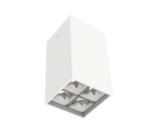 Светодиодный светильник DL-Box Reflect Multi 2x2 накладной 14 Вт 4000 К 80х80х150 мм RAL9003 белый муар DALI  V1-R0-00254-20D17-2001440  VARTON