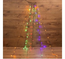 Елочная гирлянда с кольцом, 7 нитей по 1,5 метра, цвет диодов мультиколор, не соединяется  235-079  NEON-NIGHT