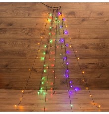 Елочная гирлянда с кольцом, 7 нитей по 1,5 метра, цвет диодов мультиколор, не соединяется  235-079  NEON-NIGHT