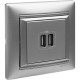 Valena Алюминий Розетка 2-ая USB  770270  Legrand