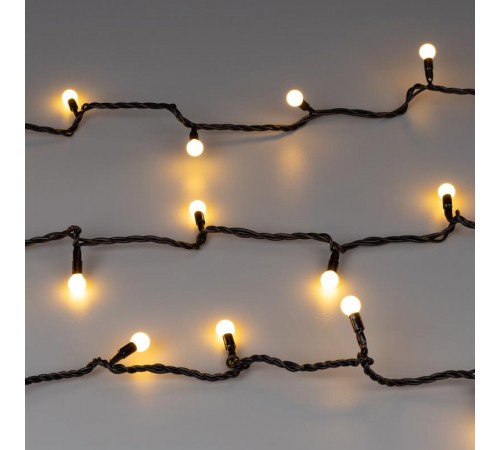 Светодиодная гирлянда ARD-BALL-CLASSIC-D13-10000-BLACK-100LED WARM (230V, 7W)  025572  Arlight